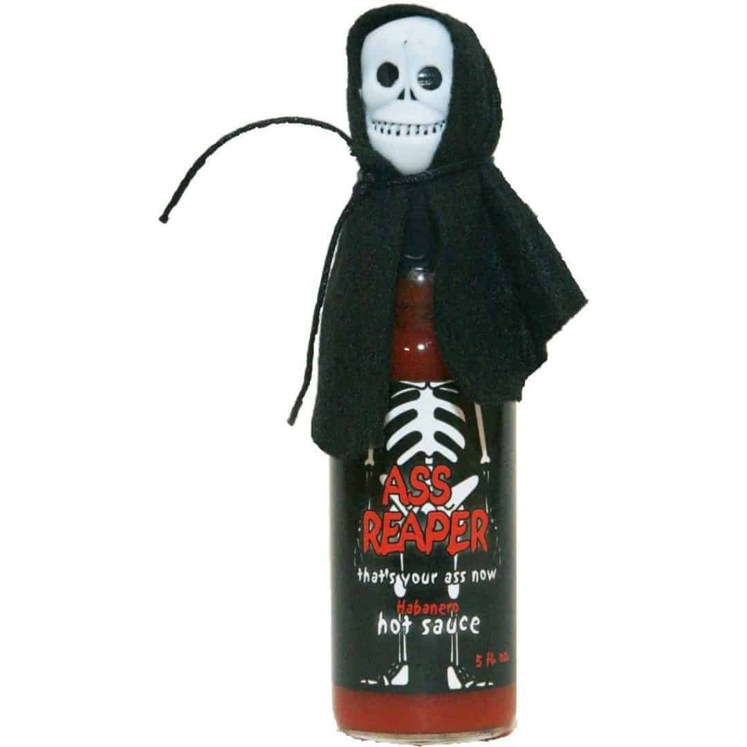 Reaper Hot Sauce with Skull Cap and Cape • Rustlin' Rob's Gourmet Texas